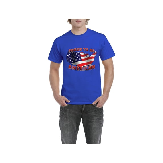 NIB - Men's T-Shirt Short Sleeve, up to Men Size 5XL - American Proud To Be US Flag