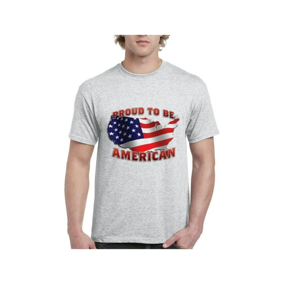 NIB - Men's T-Shirt Short Sleeve, up to Men Size 5XL - American Proud To Be US Flag