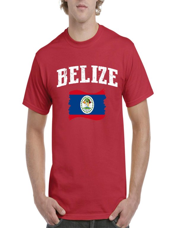 NIB - Men's T-Shirt Short Sleeve, up to Men Size 5XL - Belize Flag