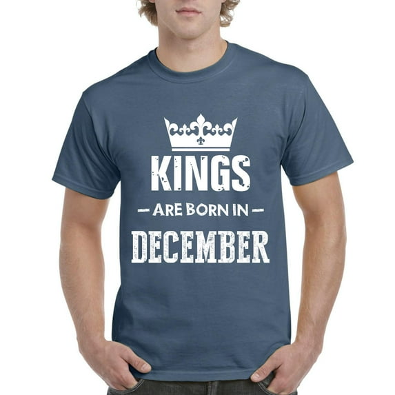 NIB - Men's T-Shirt Short Sleeve - Birthday Gift Kings Are Born in December