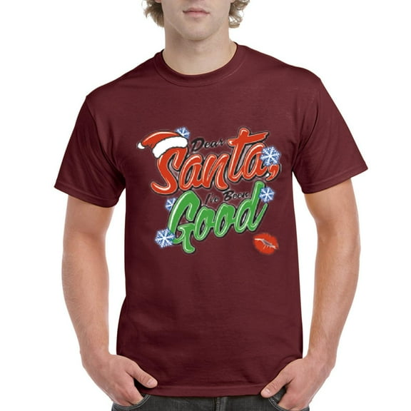 NIB - Men's T-Shirt Short Sleeve, up to Men Size 5XL - Christmas Dear Santa