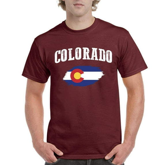 NIB - Men's T-Shirt Short Sleeve, up to Men Size 5XL - Colorado Flag