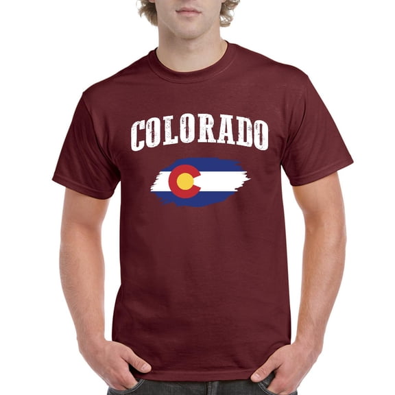 NIB - Men's T-Shirt Short Sleeve, up to Men Size 5XL - Colorado Flag