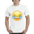thumbnail image 1 of NIB - Men's T-Shirt Short Sleeve, up to Men Size 5XL - Emoji Laughing Tears, 1 of 5