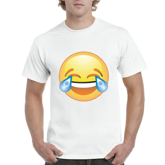 NIB - Men's T-Shirt Short Sleeve, up to Men Size 5XL - Emoji Laughing Tears