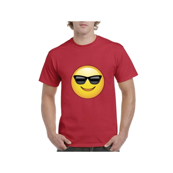 NIB - Men's T-Shirt Short Sleeve, up to Men Size 5XL - Emoji with Sunglasses