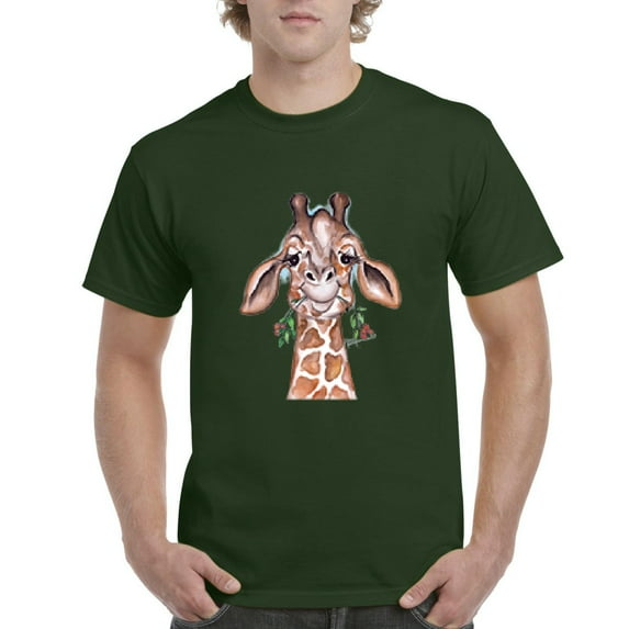NIB - Men's T-Shirt Short Sleeve, up to Men Size 5XL - Giraffe