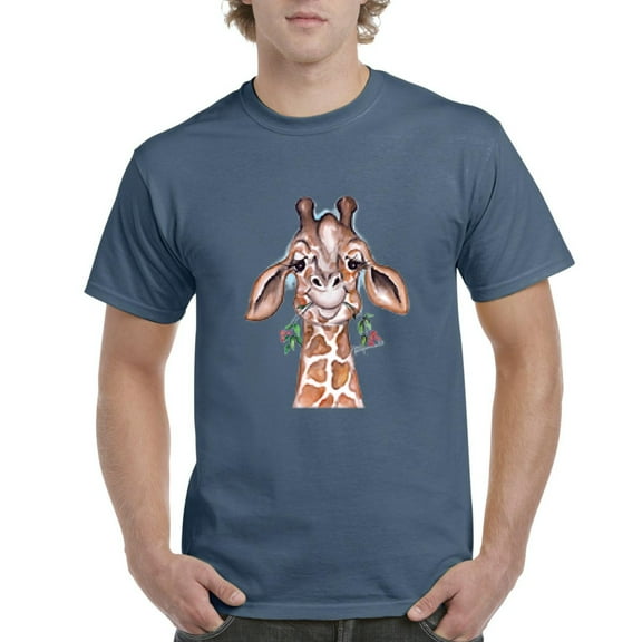 NIB - Men's T-Shirt Short Sleeve, up to Men Size 5XL - Giraffe