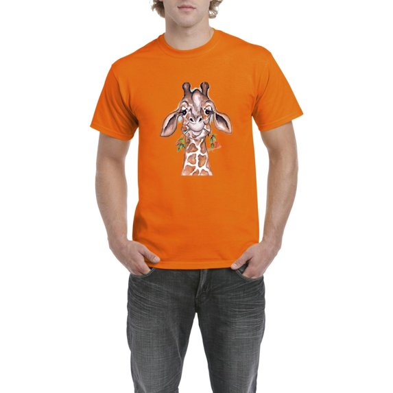 NIB - Men's T-Shirt Short Sleeve, up to Men Size 5XL - Giraffe