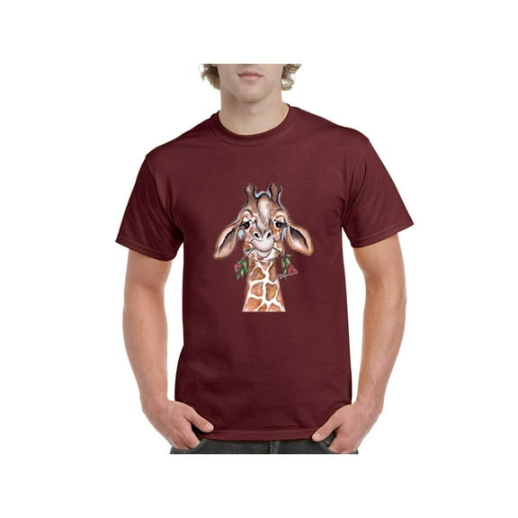 NIB - Men's T-Shirt Short Sleeve, up to Men Size 5XL - Giraffe