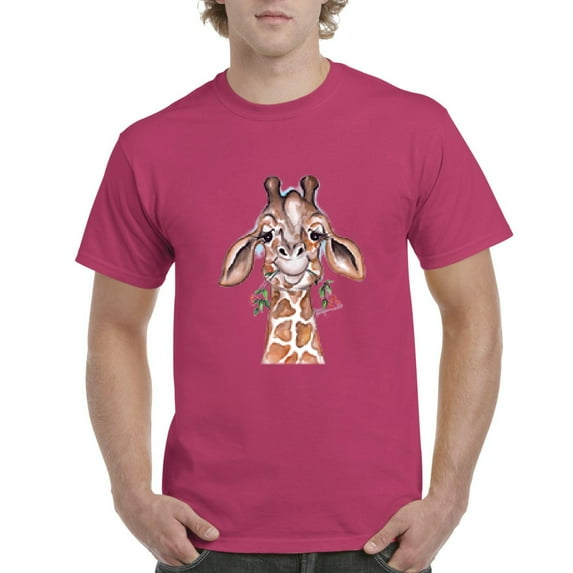 NIB - Men's T-Shirt Short Sleeve, up to Men Size 5XL - Giraffe