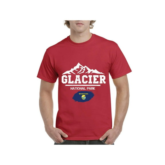 NIB - Men's T-Shirt Short Sleeve, up to Men Size 5XL - Glacier National Park