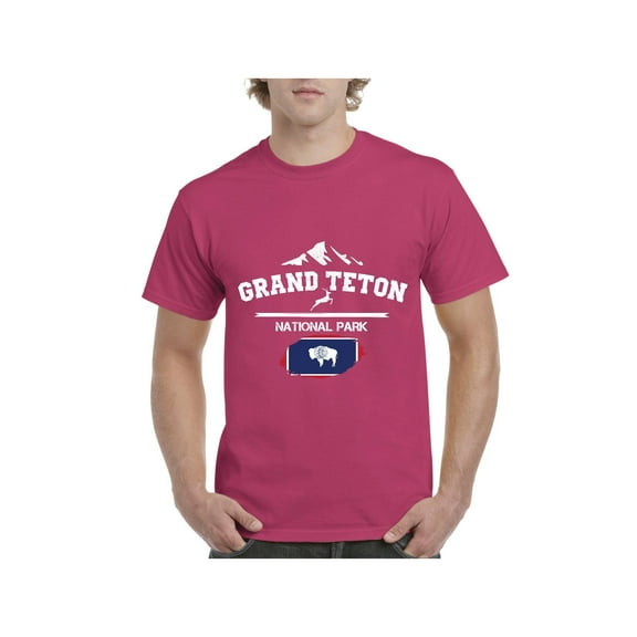 NIB - Men's T-Shirt Short Sleeve, up to Men Size 5XL - Grand Teton National Park