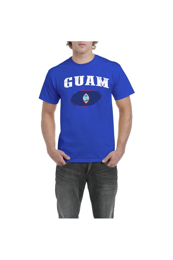 NIB - Men's T-Shirt Short Sleeve, up to Men Size 5XL - Guam Flag