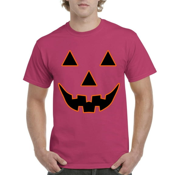 NIB - Men's T-Shirt Short Sleeve, up to Men Size 5XL - Halloween Costume Pumpkin Face