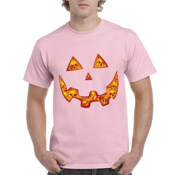 NIB - Men's T-Shirt Short Sleeve, up to Men Size 5XL - Halloween Costume Pumpkin Face