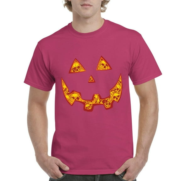NIB - Men's T-Shirt Short Sleeve, up to Men Size 5XL - Halloween Costume Pumpkin Face