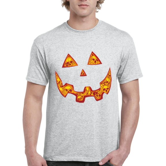 NIB - Men's T-Shirt Short Sleeve, up to Men Size 5XL - Halloween Costume Pumpkin Face