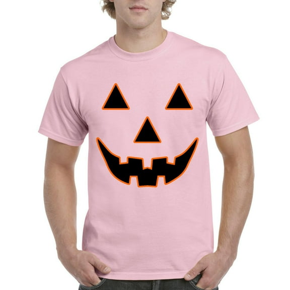 NIB - Men's T-Shirt Short Sleeve, up to Men Size 5XL - Halloween Costume Pumpkin Face