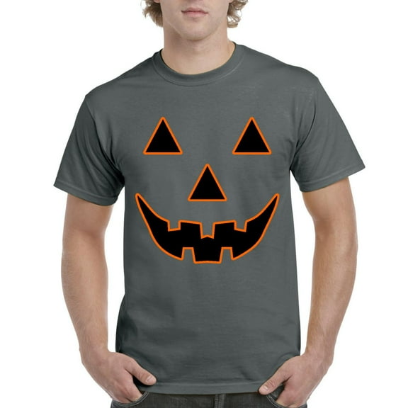 NIB - Men's T-Shirt Short Sleeve, up to Men Size 5XL - Halloween Costume Pumpkin Face