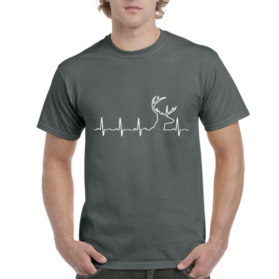 NIB - Men's T-Shirt Short Sleeve, up to Men Size 5XL - Heartbeat Hunting