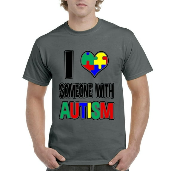 NIB - Men's T-Shirt Short Sleeve, up to Men Size 5XL - I Love Someone With Autism