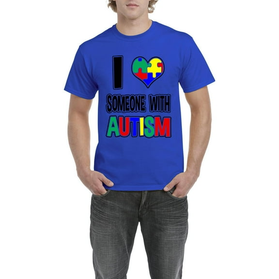 NIB - Men's T-Shirt Short Sleeve, up to Men Size 5XL - I Love Someone With Autism