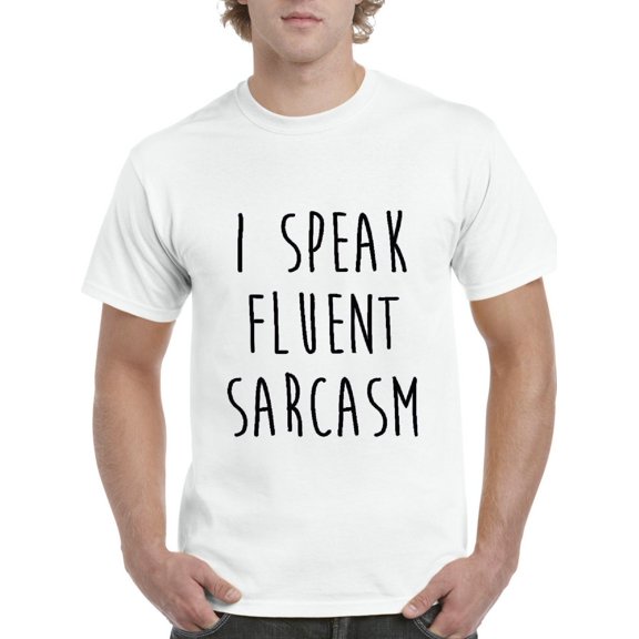 NIB - Men's T-Shirt Short Sleeve, up to Men Size 5XL - I Speak Fluent Sarcasm