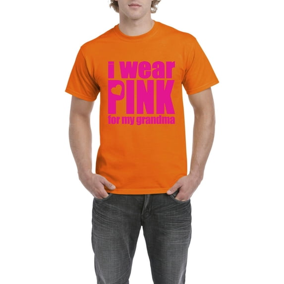NIB - Men's T-Shirt Short Sleeve, up to Men Size 5XL - I Wear Pink For Grandma