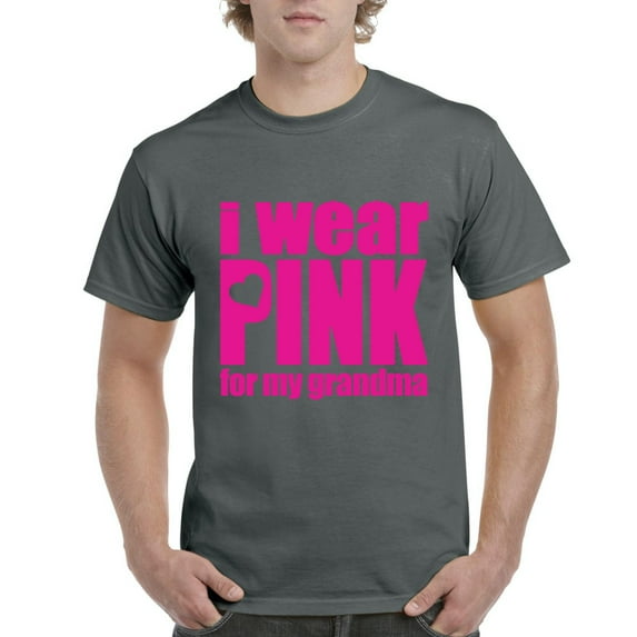NIB - Men's T-Shirt Short Sleeve, up to Men Size 5XL - I Wear Pink For Grandma