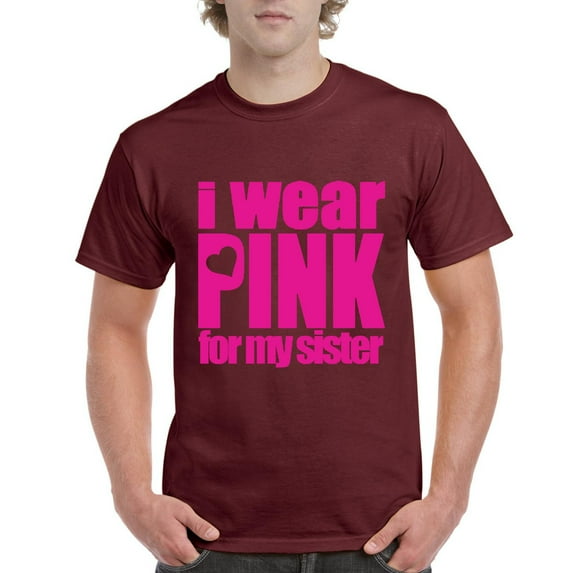 NIB - Men's T-Shirt Short Sleeve, up to Men Size 5XL - I Wear Pink For My Sister