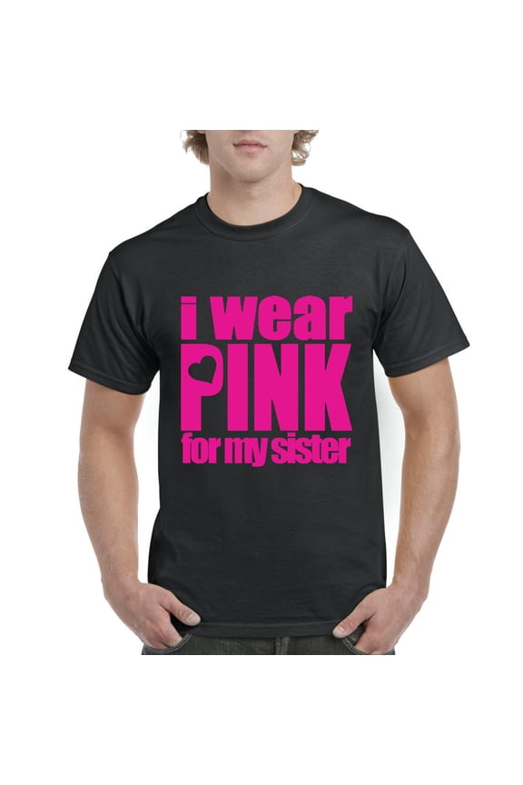 NIB - Men's T-Shirt Short Sleeve, up to Men Size 5XL - I Wear Pink For My Sister