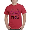 thumbnail image 1 of NIB - Men's T-Shirt Short Sleeve, up to Men Size 5XL - Meow Cute Cat Kitty, 1 of 5