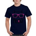 thumbnail image 1 of NIB - Men's T-Shirt Short Sleeve, up to Men Size 5XL - Meow Cute Cat Kitty, 1 of 5