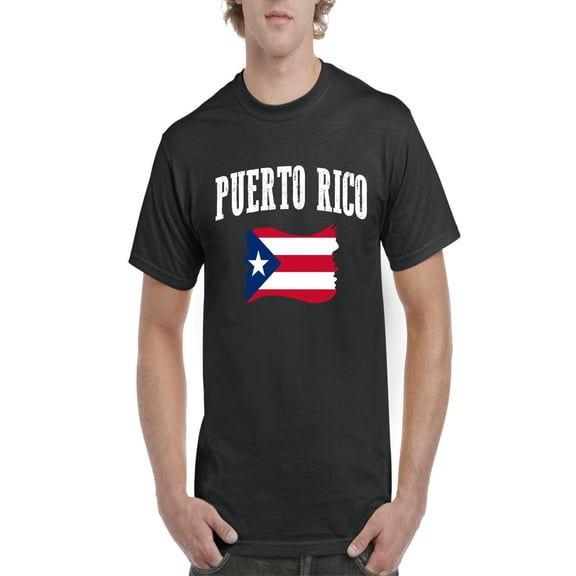 NIB - Men's T-Shirt Short Sleeve, up to Men Size 5XL - Puerto Rico Flag