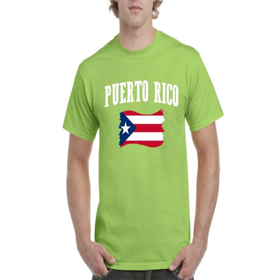 NIB - Men's T-Shirt Short Sleeve, up to Men Size 5XL - Puerto Rico Flag
