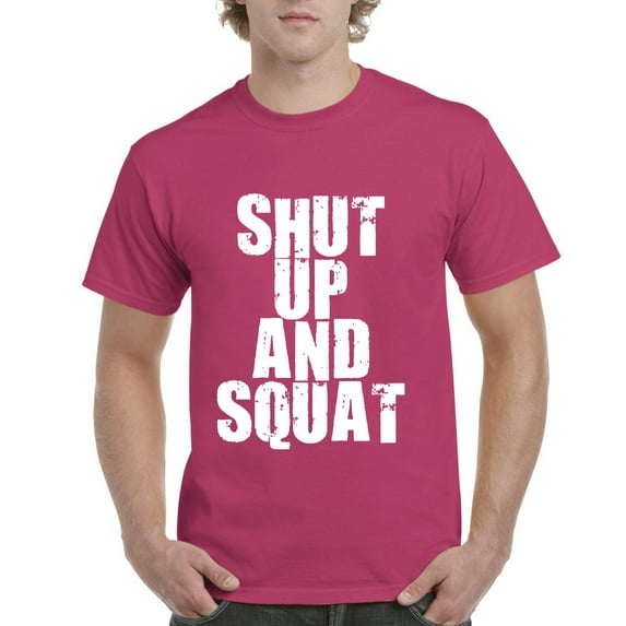 NIB - Men's T-Shirt Short Sleeve, up to Men Size 5XL - Shut Up and Squat