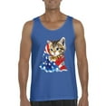 thumbnail image 1 of NIB - Men's Tank Top for Men - American Flag 4th of July Kitty, 1 of 5