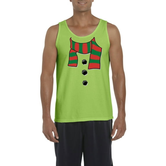 NIB - Men's Tank Top for Men - Christmas Snowman Scarf