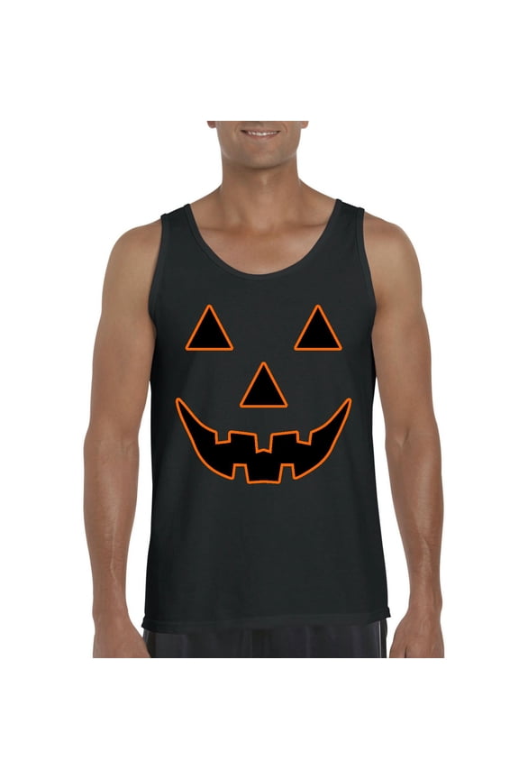 - Men's Tank Top for Men - Halloween Costume Pumpkin Face