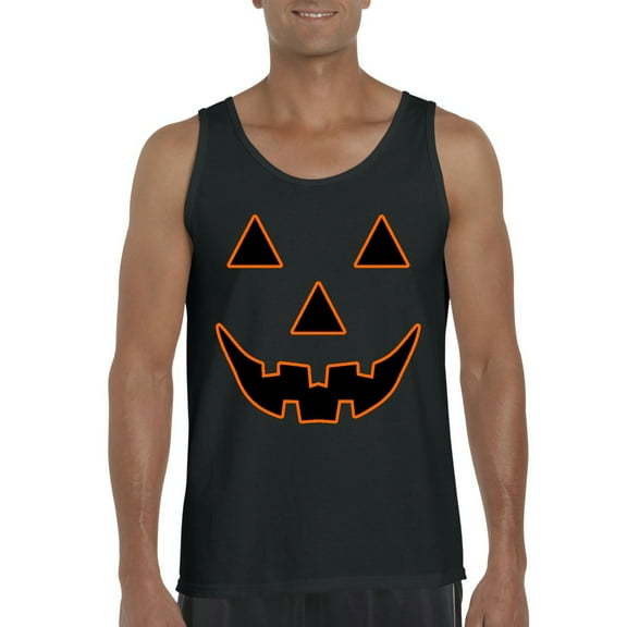 NIB - Men's Tank Top for Men, up to Men Size 3XL - Halloween Costume Pumpkin Face