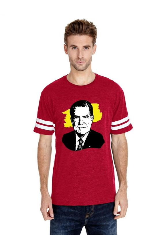 - Mens Football Fine Jersey T-shirts - American President Richard Nixon