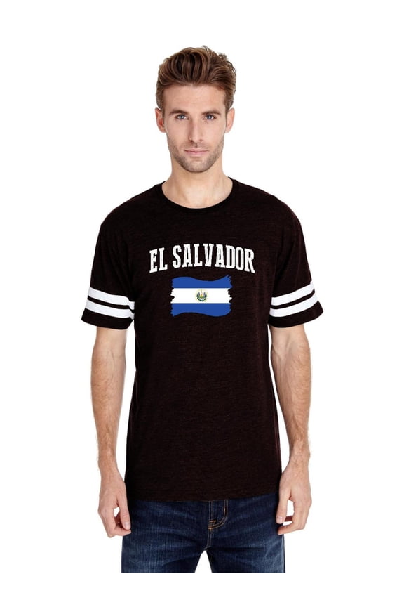 - Mens Football Fine Jersey T-shirts - El Salvador