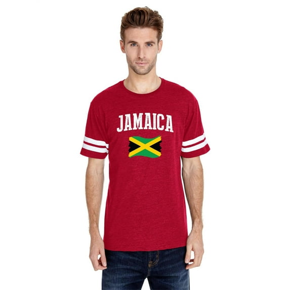 NIB - Mens Football Fine Jersey T-shirts - Jamaica Flag