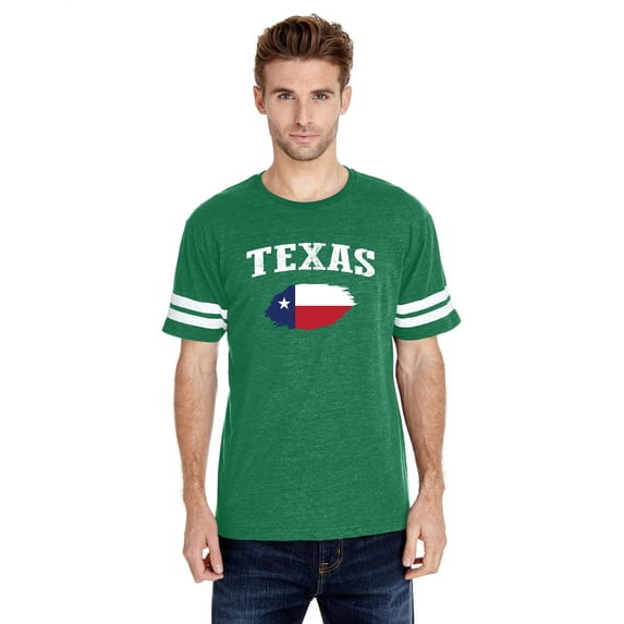 NIB - Mens Football Fine Jersey T-shirts - Texas Flag