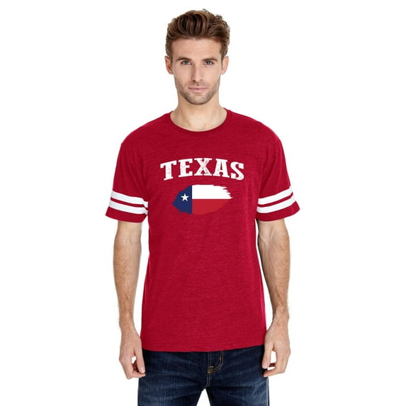 NIB - Mens Football Fine Jersey T-shirts - Texas Flag