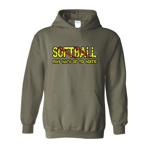 NIB - Mens Sweatshirts and Hoodies - Softball Play Hard or Go Home