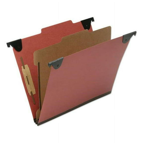 NIB & NISH 6816249 Classification Folder, 1 Divider - Red