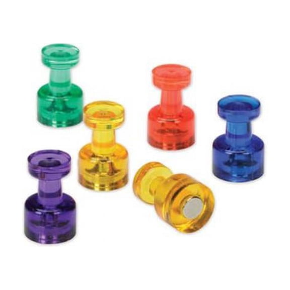 NIB & NISH 6875678 Magnetic Pushpins, Assorted Colors