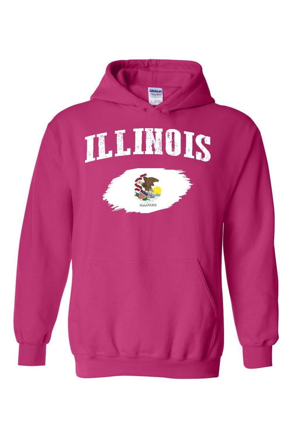NIB - Women Sweatshirts and Hoodies, up to Size 5XL - IL Illinois Flag